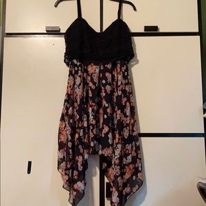 Handkerchief Style Dress with Crochet Top